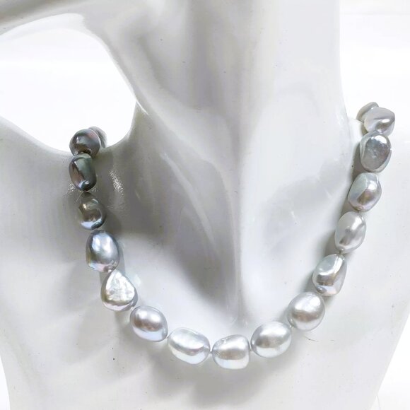 Jewelry Necklace Pearl Silver Grays 438648 - Picture 8 of 9